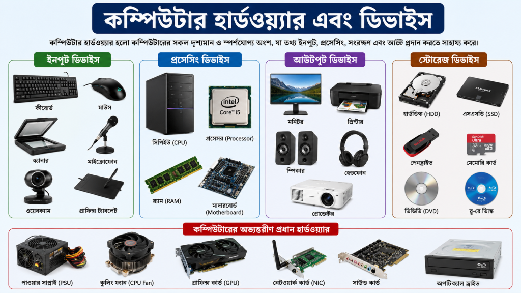 কম্পিউটার হার্ডওয়্যার এবং ডিভাইস