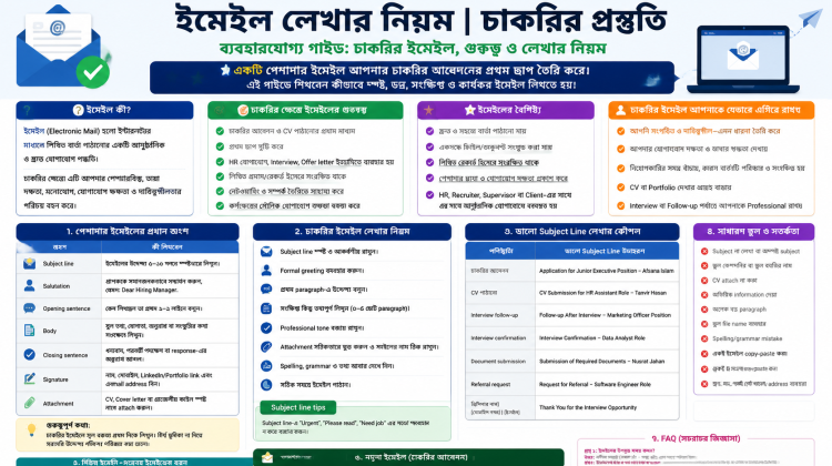 চাকরির ইমেইল লেখার নিয়ম