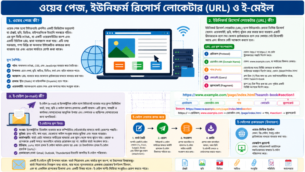 ওয়েব পেজ, URL ও ই-মেইলের মৌলিক ধারণা